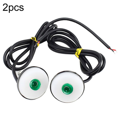 2pcs 23mm Motorcycle Eagle Eye Light Reverse Rearview Mirror Spotlight(Green) - Eagle Eye Lamps by buy2fix | Online Shopping UK | buy2fix