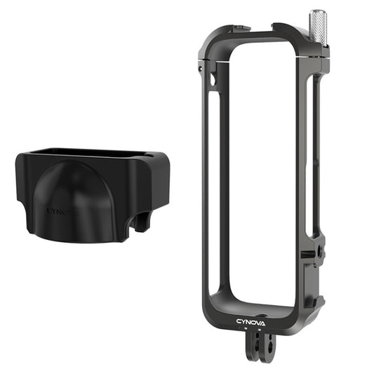 For Insta360 X4 CYNOVA Metal Rabbit Cage + Lens Cover Set Protective Accessories(Black) - Case & Bags by CYNOVA | Online Shopping UK | buy2fix
