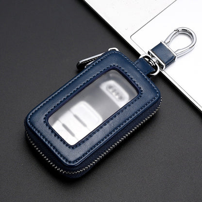 Car Remote Control Universal Visible Zipper Key Case(Royal Blue) - Car Key Cases by buy2fix | Online Shopping UK | buy2fix