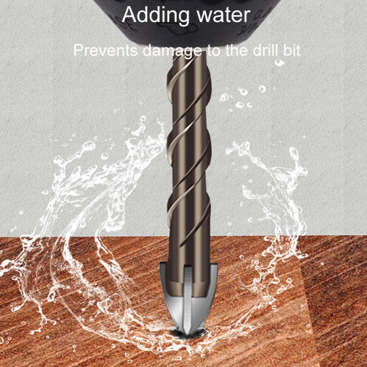 3mm Hexagonal Shank Spiral Flute Cross Alloy Drill Bits Glass Tile Four Edge Drivers - Drill & Drill Bits by buy2fix | Online Shopping UK | buy2fix