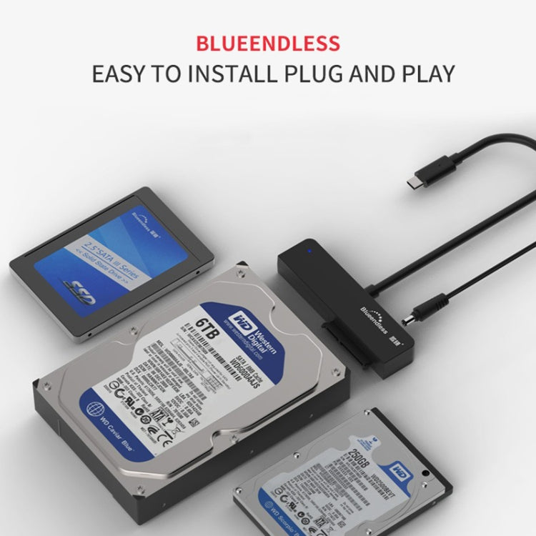 Blueendless US35 USB3.0 To SATA Adapter 2.5 / 3.5-Inch Hard Drive SSD Reader, Spec: USB3.0 AU Plug - USB to IDE / SATA by Blueendless | Online Shopping UK | buy2fix