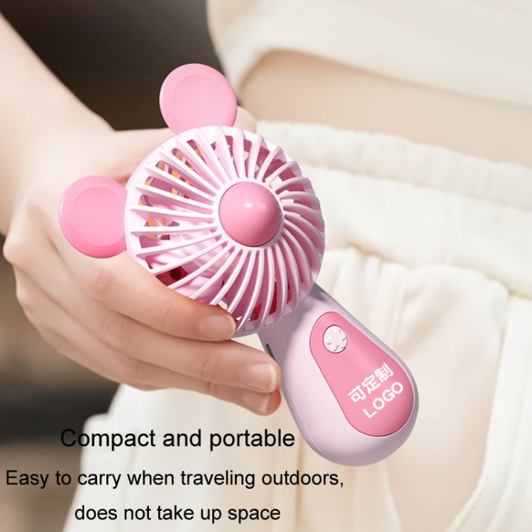 Cute Cartoon Handheld Small Fan Mini Portable USB Charging Fan, Size: Deer(Blue) - Electric Fans by buy2fix | Online Shopping UK | buy2fix