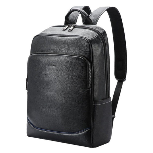 Bopai 61-121671A Top-layer Cowhide Large-capacity Casual Business Laptop Backpack(Black) - Backpack by Bopai | Online Shopping UK | buy2fix