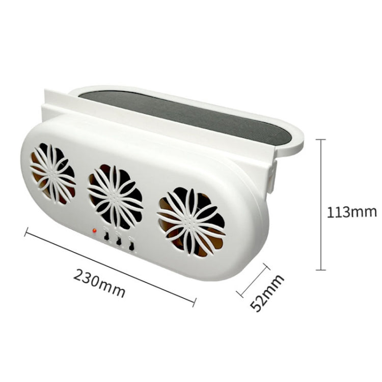 USB Plug-In Car Window Exhaust Fan Car Air Circulation Cooling Ventilation Fan, Color: Solar White - Heating & Fans by buy2fix | Online Shopping UK | buy2fix