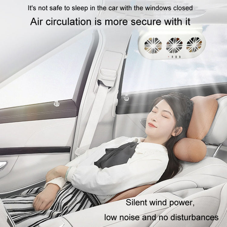 USB Plug-In Car Window Exhaust Fan Car Air Circulation Cooling Ventilation Fan, Color: Solar White - Heating & Fans by buy2fix | Online Shopping UK | buy2fix