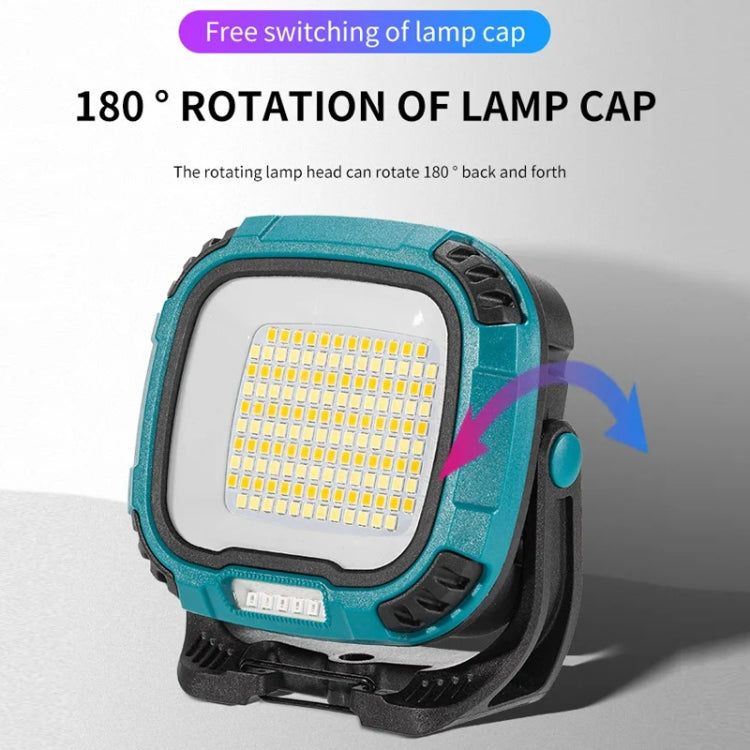 COB Work Lilight Type-C Charging Outdoor Lighting Floodlight(W892-1 Blue Without Battery) - Camping Lighting by buy2fix | Online Shopping UK | buy2fix