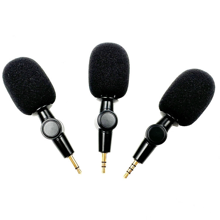 Mobile Phone Live Broadcast Microphone, Style: Pro 3.5 Straight Head 2-section Plug (Sponge Cover) - Microphone by buy2fix | Online Shopping UK | buy2fix