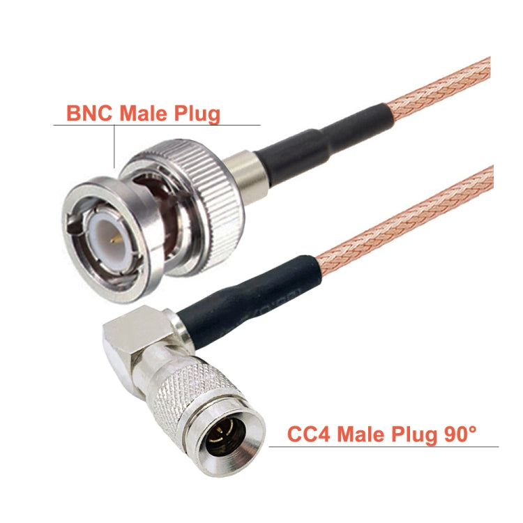 100cm CC4 Male Elbow To BNC Male Connector Cable RG179 Coaxial RF Cable - Connectors by buy2fix | Online Shopping UK | buy2fix