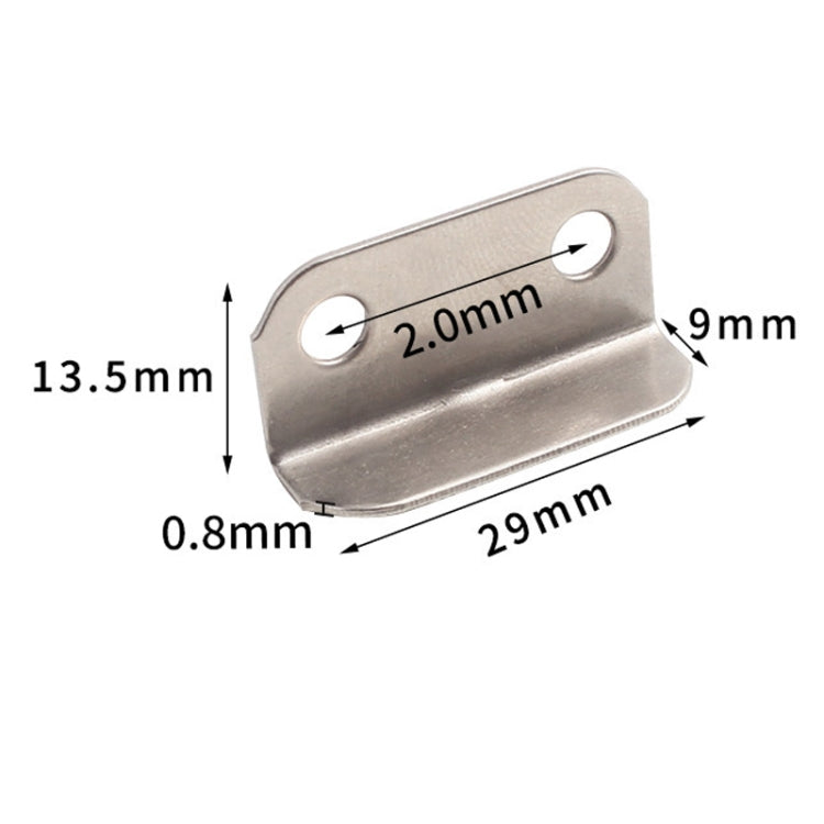 10pcs Lock Accessories L-Shaped Right Angle Office Drawer Lock Plate Furniture Parts Door Stopper(Silver) - Furniture Accessories by buy2fix | Online Shopping UK | buy2fix