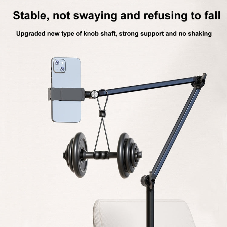 1.7m Mobile Phone Floor Stand Overhead Shooting Holder Retractable Lazy Support, Spec: Only Stand - Stand by buy2fix | Online Shopping UK | buy2fix