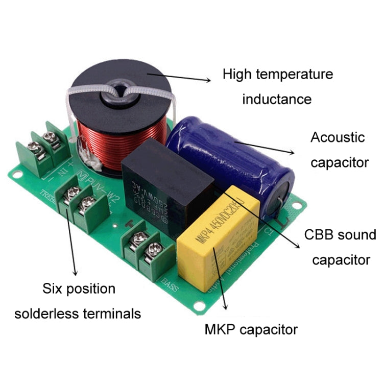 PUV-W2 High And Low 2-Way Audio Crossover Hi-Fi Speaker Conversion Divider - Audio Crossover by buy2fix | Online Shopping UK | buy2fix