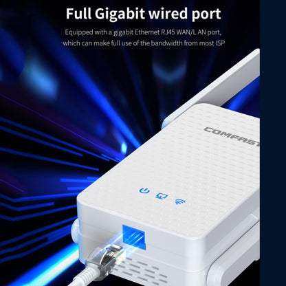 COMFAST CF-XR185 3000Mbps WiFi6 Dual Band Signal Amplifier Gigabit WAN/LAN Port AU Plug - Broadband Amplifiers by COMFAST | Online Shopping UK | buy2fix