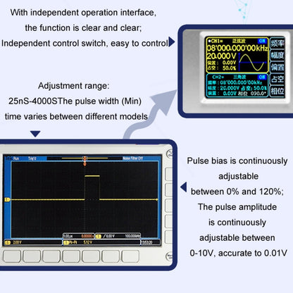 JUNTEK Programmable Dual-Channel DDS Function Arbitrary Waveform Signal Generator, Frequency: 15MHz(AU Plug) - Other Tester Tool by buy2fix | Online Shopping UK | buy2fix