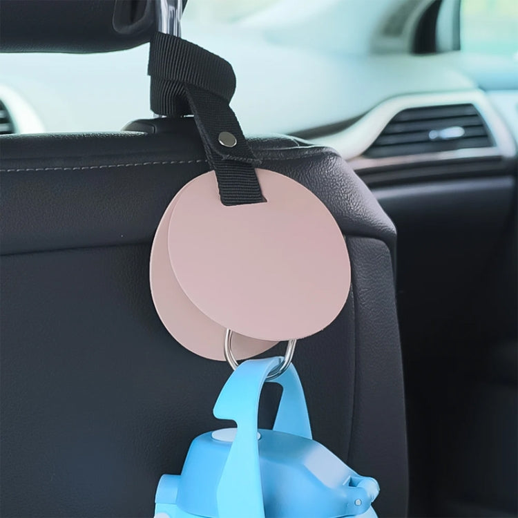 2pcs Concealed Car Seatback Leather Storage Hooks(Pink) - Auto Fastener & Clips by buy2fix | Online Shopping UK | buy2fix