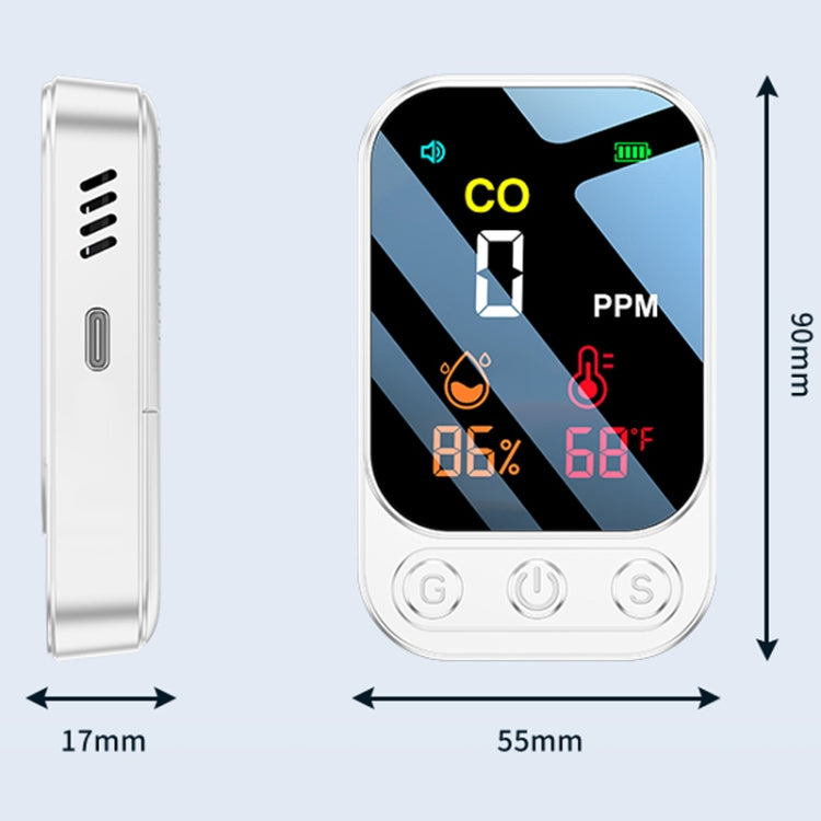 3 In 1 Multifunctional Portable Carbon Monoxide Detector(Black) - Air & Water Quality Tester by buy2fix | Online Shopping UK | buy2fix