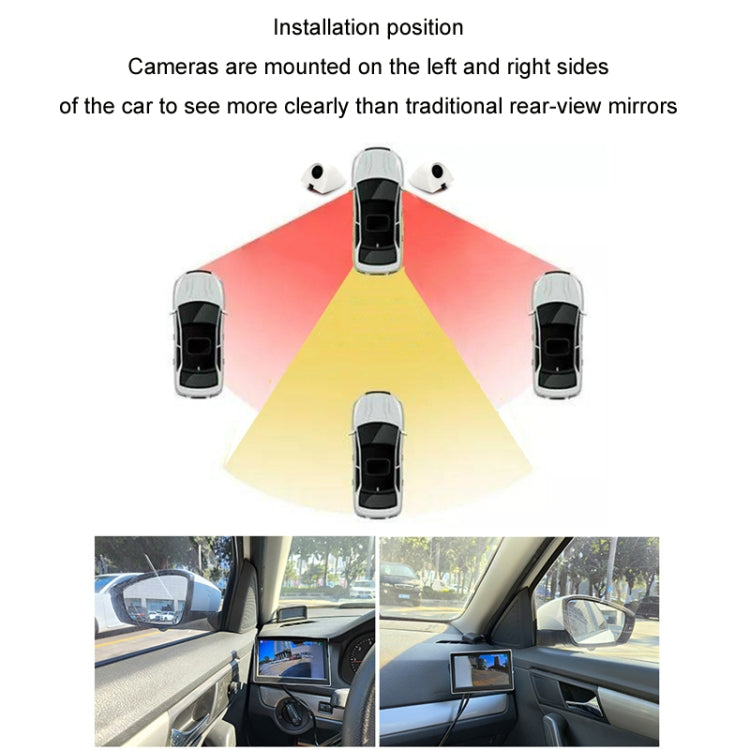 Punch-Free Car Imaging Side View Blind Spot Car Universal Night Vision Camera, Specifications: CVBS White - Rear View Cameras by buy2fix | Online Shopping UK | buy2fix