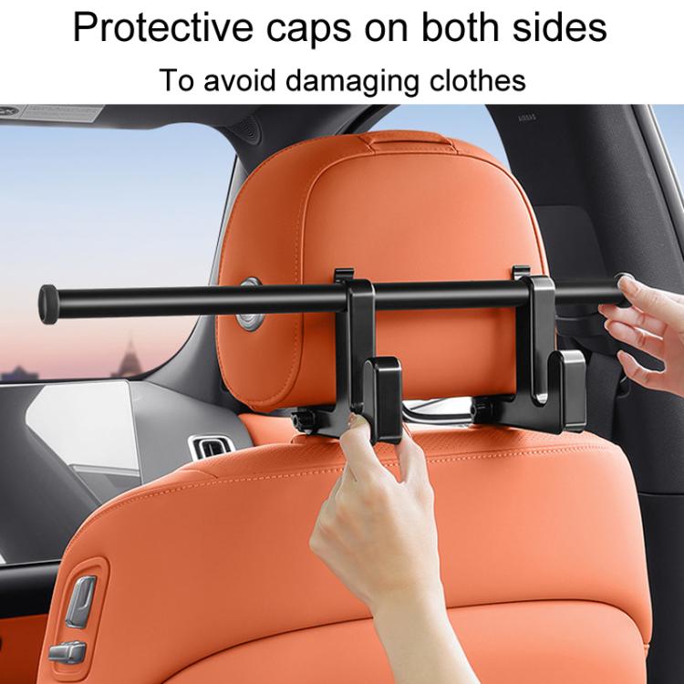 Universal Car Seat Back Double Hooks Umbrella Clothing Storage Rack(Black) - Auto Fastener & Clips by buy2fix | Online Shopping UK | buy2fix