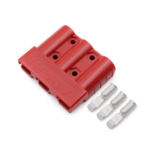 Anderson Three Pole 50A 600V Power Connector Electrical Bike Forklift Charging Plug(Red) - Booster Cable & Clip by buy2fix | Online Shopping UK | buy2fix