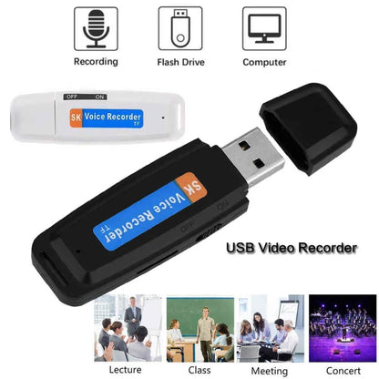 SK001 Rechargeable U-Disk Portable USB Voice Recorder, No Memory (White) - U-Disk Recorder by buy2fix | Online Shopping UK | buy2fix