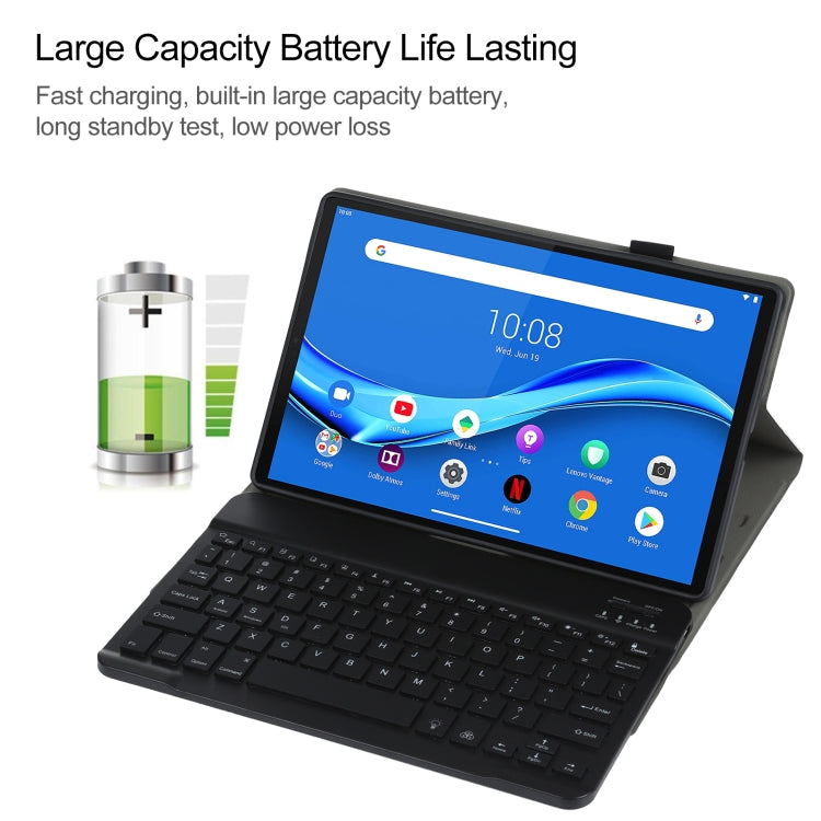 AM10S Detachable Bluetooth Backlight Keyboard Ultrathin Horizontal Flip Leather Tablet Case with Holder for Lenovo M10 Plus 10.3 inch X606F(Black) - Lenovo Keyboard by buy2fix | Online Shopping UK | buy2fix