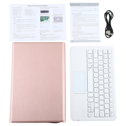 A500-A Detachable Bluetooth Keyboard Ultrathin Horizontal Flip Leather Tablet Case with Touchpad & Holder for Samsung Galaxy Tab A7 10.4 (2020) T500 / T505(Rose Gold) - Samsung Keyboard by buy2fix | Online Shopping UK | buy2fix