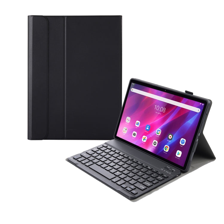 AK10 2 in 1 Detachable Bluetooth Keyboard + Lambskin Texture TPU Protective Leather Tablet Case with Holder for Lenovo Qitian K10 TB-X6C6X(Black) - Lenovo Keyboard by buy2fix | Online Shopping UK | buy2fix