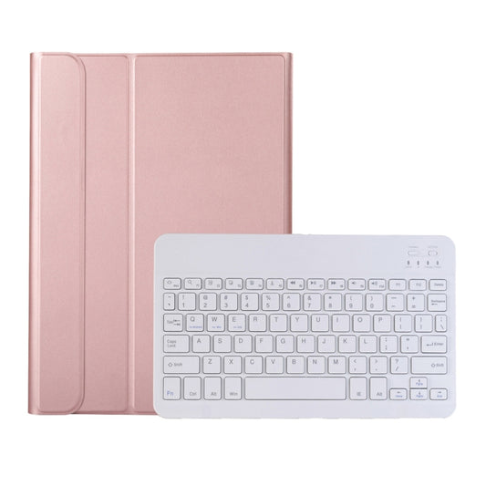 AK10 2 in 1 Detachable Bluetooth Keyboard + Lambskin Texture TPU Protective Leather Tablet Case with Holder for Lenovo Qitian K10 TB-X6C6X(Rose Gold) - Lenovo Keyboard by buy2fix | Online Shopping UK | buy2fix