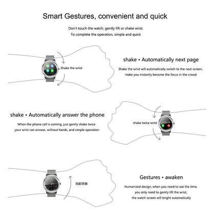 SMA-Round 1.28 inch Color Touch Screen Bluetooth Steel Strap Smart Watch, Waterproof, Support Voice Control / Heart Rate Monitor / Sleep Monitor / Bluetooth Camera, Compatible with Android and iOS System - Smart Wear by buy2fix | Online Shopping UK | buy2fix