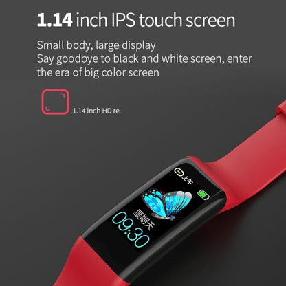 C21 1.14 inches IPS Color Screen Smart Bracelet IP67 Waterproof, Support Call Reminder /Heart Rate Monitoring /Blood Pressure Monitoring /Sleep Monitoring / Sedentary Reminder / Female Physiological Reminder (Red) - Smart Wear by buy2fix | Online Shopping UK | buy2fix