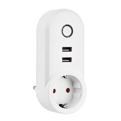 ZigBee 3.0 Dual USB Smart Socket Switch, EU Plug (White) - Consumer Electronics by buy2fix | Online Shopping UK | buy2fix