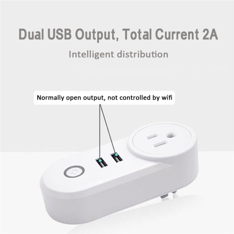 ZigBee 3.0 Dual USB Smart Socket Switch, EU Plug (White) - Consumer Electronics by buy2fix | Online Shopping UK | buy2fix