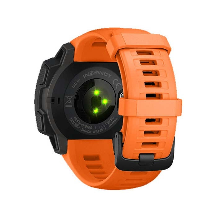 Silicone Watch Band for Garmin Instinct 22mm, Host not Included(Orange) - Smart Wear by buy2fix | Online Shopping UK | buy2fix