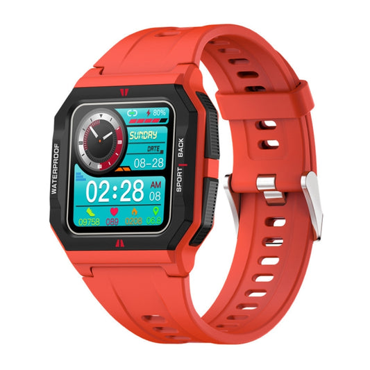 Lokmat FT10 1.3 inch IPS Touch Screen Waterproof Smart Watch, Support Music Play / Heart Rate / Blood Pressure Monitor(Red) - Smart Wear by Lokmat | Online Shopping UK | buy2fix