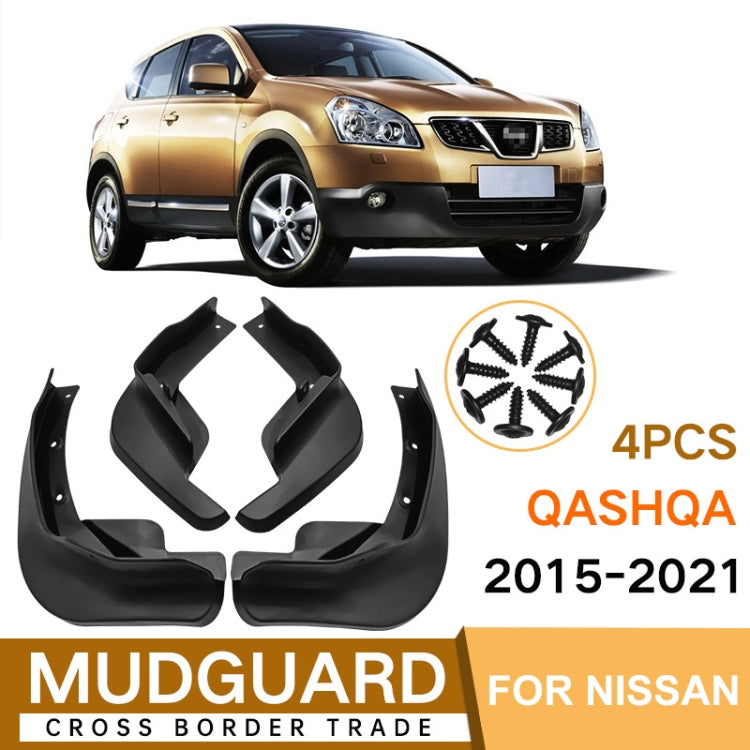 For Nissan Qashqai 2015-2021 4pcs/Set Car Auto Soft Plastic Splash Flaps Fender Guard - Mudguards by buy2fix | Online Shopping UK | buy2fix