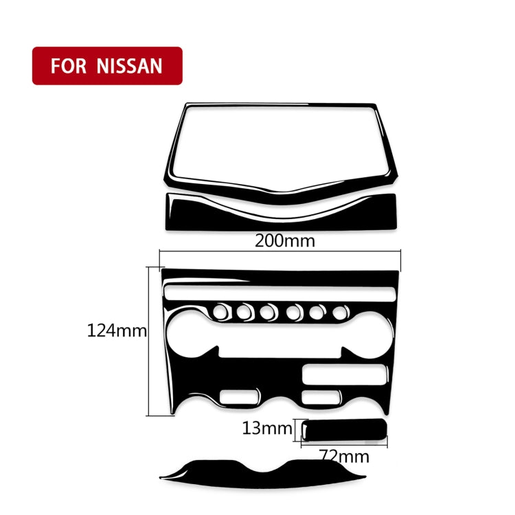 For Nissan 370Z Z34 2009- 5 in 1 Car AC Adjustment Panel Decorative Sticker, Left and Right Drive Universal (Black) - In Car by buy2fix | Online Shopping UK | buy2fix