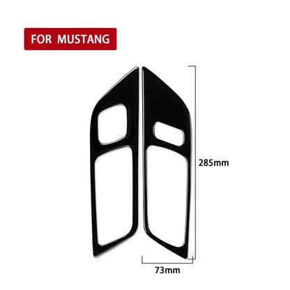 For Ford Mustang 2015-2020 Car Door Handle Panel Decorative Sticker, Left Drive (Black) - In Car by buy2fix | Online Shopping UK | buy2fix