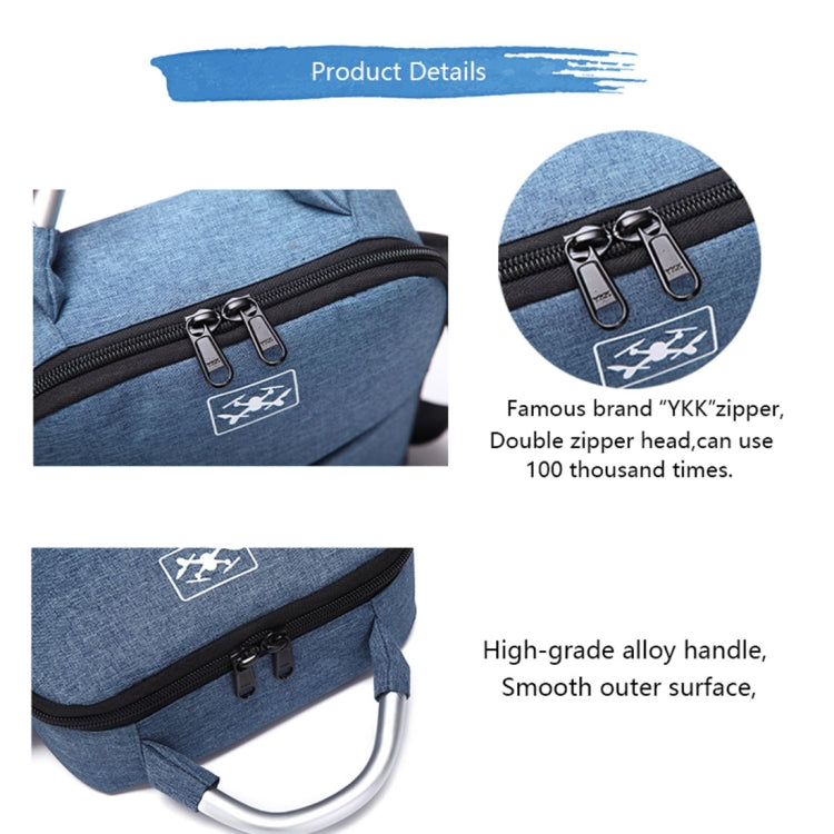 Shockproof Waterproof Single Shoulder Storage Travel Carrying Cover Case Box  for DJI Mavic 2 Pro / Zoom and Accessories(Blue) - DJI & GoPro Accessories by buy2fix | Online Shopping UK | buy2fix