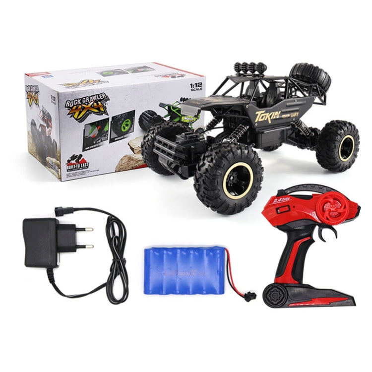 HD6026 1:12 Large Alloy Climbing Car Mountain Bigfoot Cross-country Four-wheel Drive Remote Control Car Toy, Size: 37cm(Red) - RC Cars by buy2fix | Online Shopping UK | buy2fix