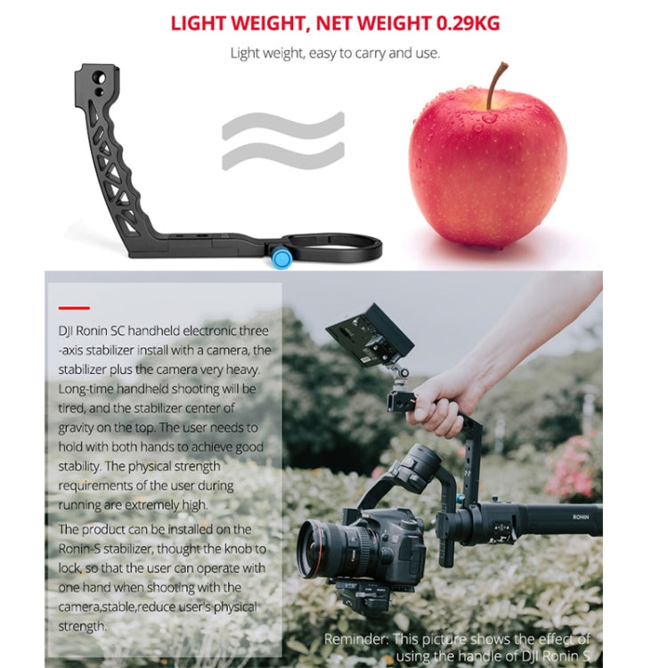 YELANGU A69 Lifting Handle Pot Handheld Stabilizer Extension Mount for DJI Ronin SC (Black) -  by YELANGU | Online Shopping UK | buy2fix