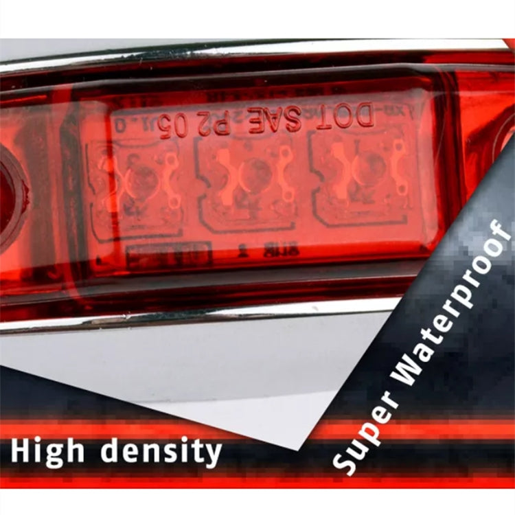 10 PCS DC 10-30V Car Truck Trailer Piranha 3-LED Side Marker Indicator Lights Bulb Lamp, Light Color: Red - Clearance Lights by buy2fix | Online Shopping UK | buy2fix