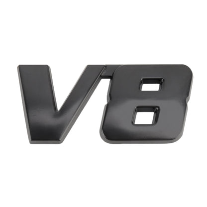 V8 Connect Shape Car Metal Body Decorative Sticker, Size : S (Black) - Decorative Sticker by buy2fix | Online Shopping UK | buy2fix