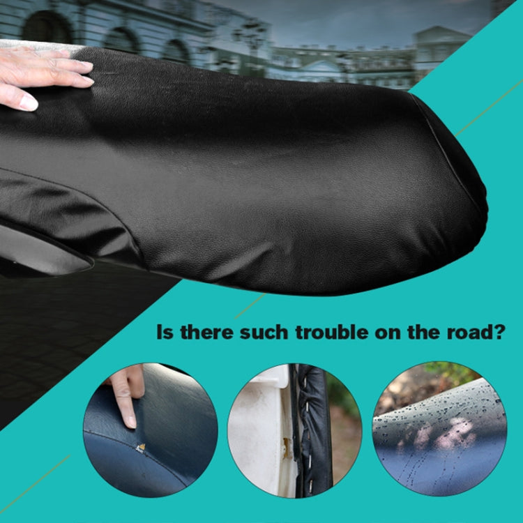 Waterproof Motorcycle Black Leather Seat Cover Prevent Bask In Seat Scooter Cushion Protect, Size: S, Length: 42-47cm; Width: 20-30cm - Seat Covers by buy2fix | Online Shopping UK | buy2fix