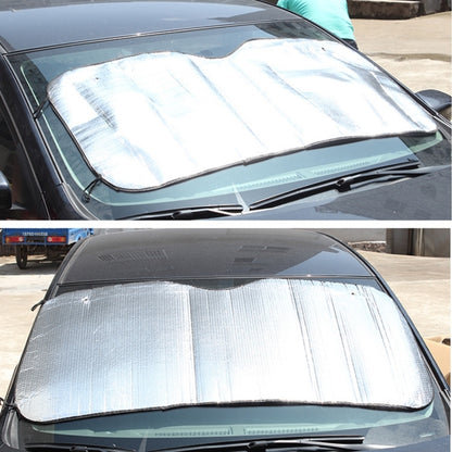 Silver Aluminum Foil Sun Shade Car Windshield Visor Cover Block Front Window Sunshade UV Protect, Size: 130 x 60cm - Aluminum Film PEVA by buy2fix | Online Shopping UK | buy2fix