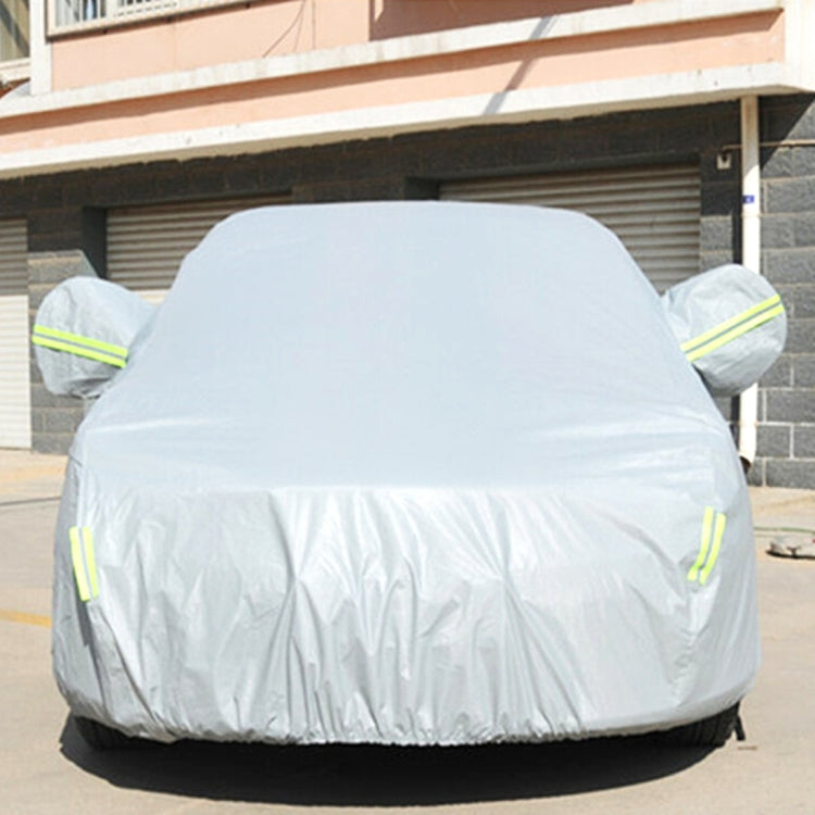 PVC Anti-Dust Sunproof Sedan Car Cover with Warning Strips, Fits Cars up to 4.5m(176 inch) in Length - PE Material by buy2fix | Online Shopping UK | buy2fix