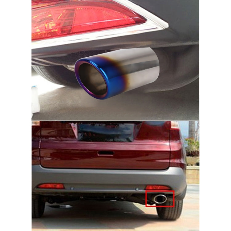 2 PCS Car Styling Stainless Steel Exhaust Tail Muffler Tip Pipe for VW Volkswagen 1.8T/2T Swept Volume, Audi A1/A3/A4L/Q3/Q5(Blue) - In Car by buy2fix | Online Shopping UK | buy2fix