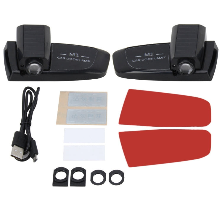 2 PCS Intelligent Induction HD Projection Car Door Welcome Lamps Display Logo for Ferrari(Black) - Door Lights by buy2fix | Online Shopping UK | buy2fix