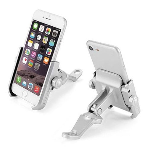 Motorcycle Rear View Mirror Aluminum Alloy Phone Bracket, Suitable for 4-6 inch Device(Silver) - Holder by buy2fix | Online Shopping UK | buy2fix