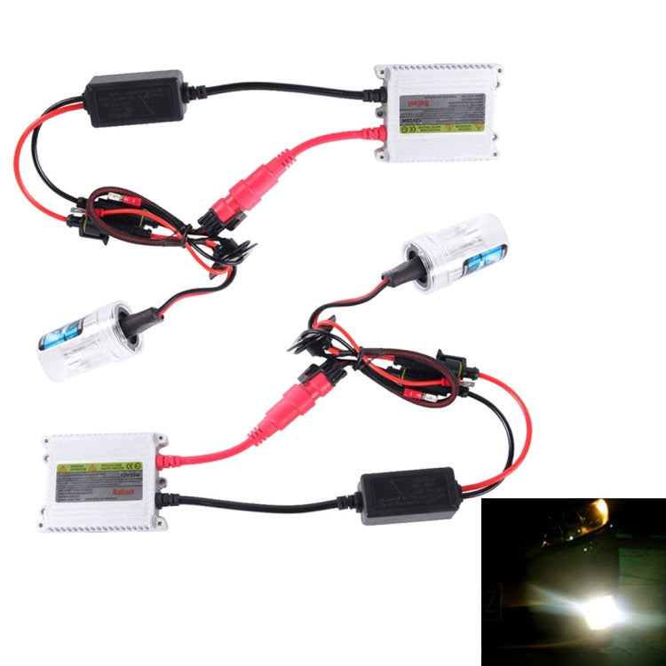 2PCS 35W HB4/9006 2800 LM Slim HID Xenon Light with 2 Alloy HID Ballast, High Intensity Discharge Lamp, Color Temperature: 4300K - Xenon Lights by buy2fix | Online Shopping UK | buy2fix