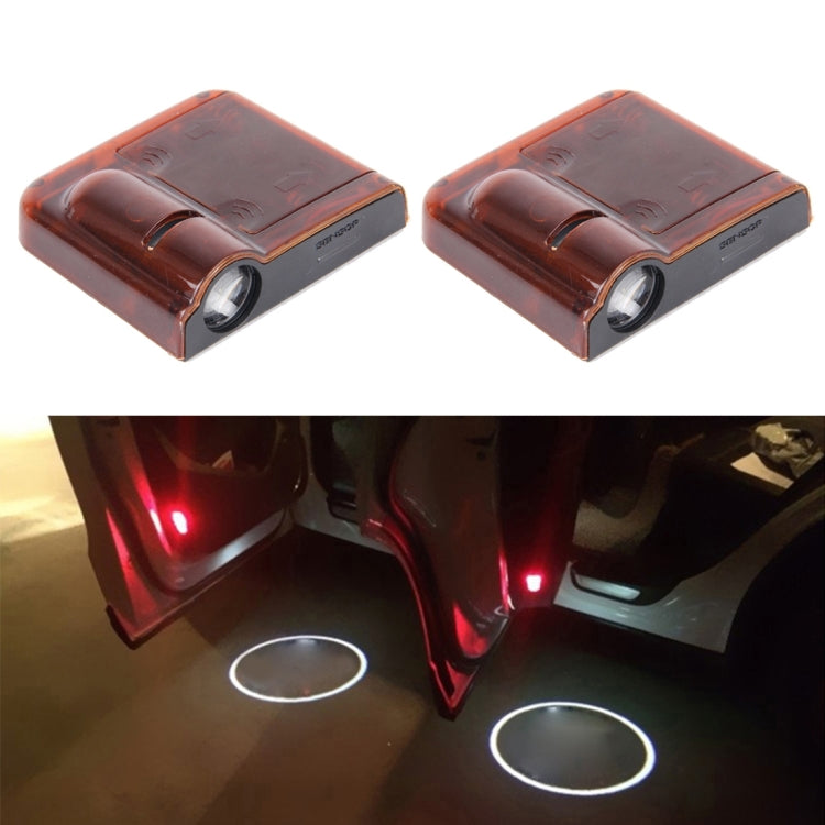 2 PCS LED Ghost Shadow Light, Car Door LED Laser Welcome Decorative Light, Display Logo for MAZDA Car Brand(Red) - Door Lights by buy2fix | Online Shopping UK | buy2fix