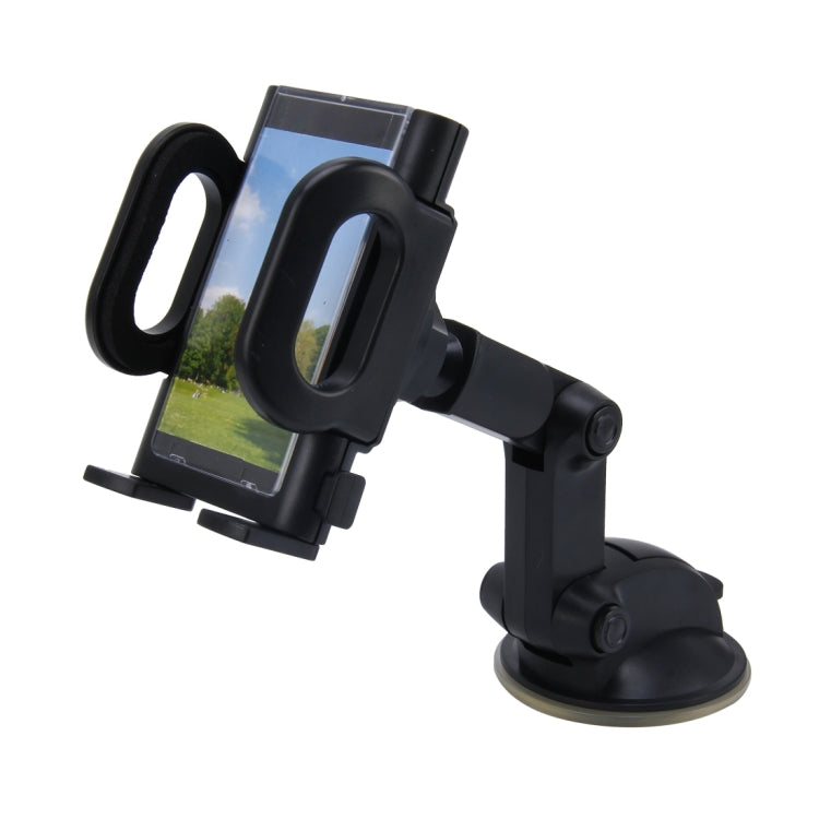 SHUNWEI SD-1121B Car Auto Multi-functional Adjustable Arm Double Layer PU Base Phone Mount Holder For Smartphones and GPS Length between 48mm and 109mm - Car Holders by SHUNWEI | Online Shopping UK | buy2fix